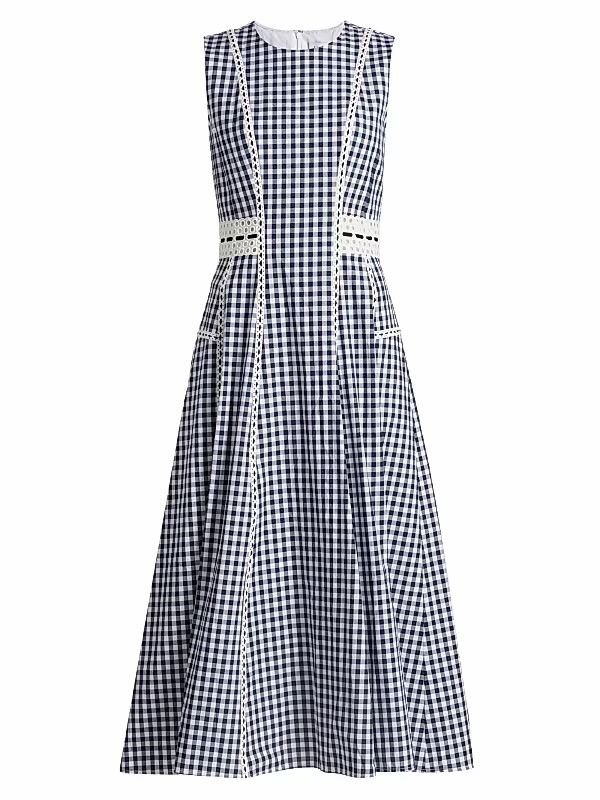 Tanya Taylor Sloane Dress Blue Gingham